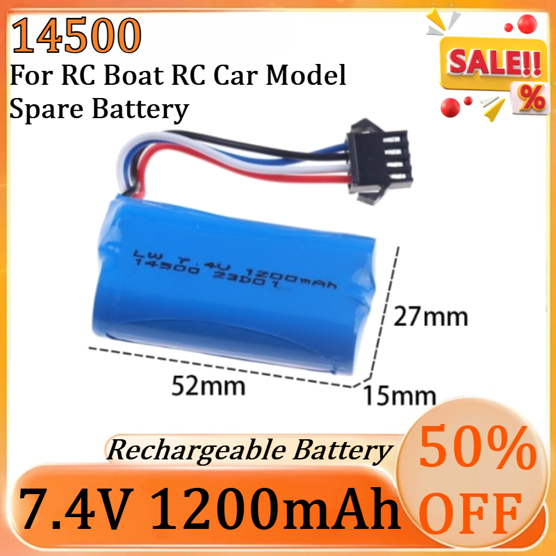 Drone Battery Li-Ion - New 7.4V 1200mAh Lithium Battery with