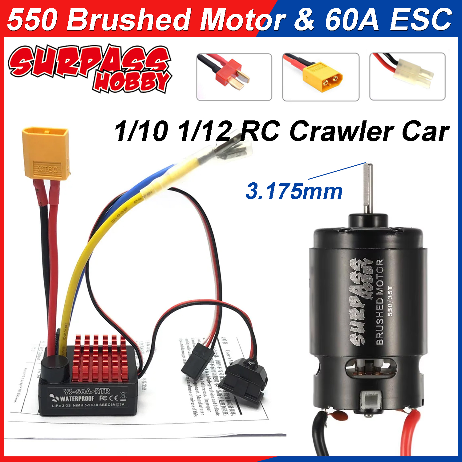 Drone Battery 3S - SURPASS HOBBY 550 Brushed Motor 1060