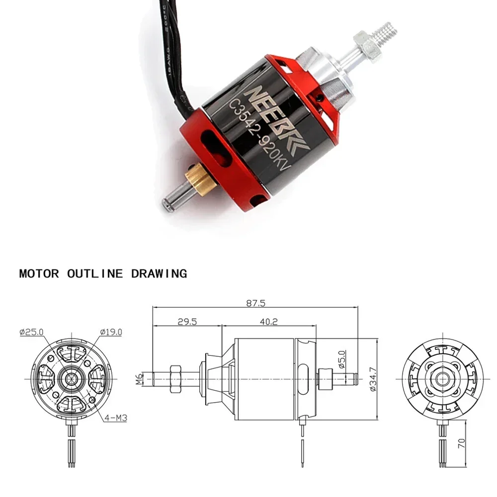 1/2/4PCS 3542 920KV 1400KV Out - Drone Battery 4S recensie en prijs