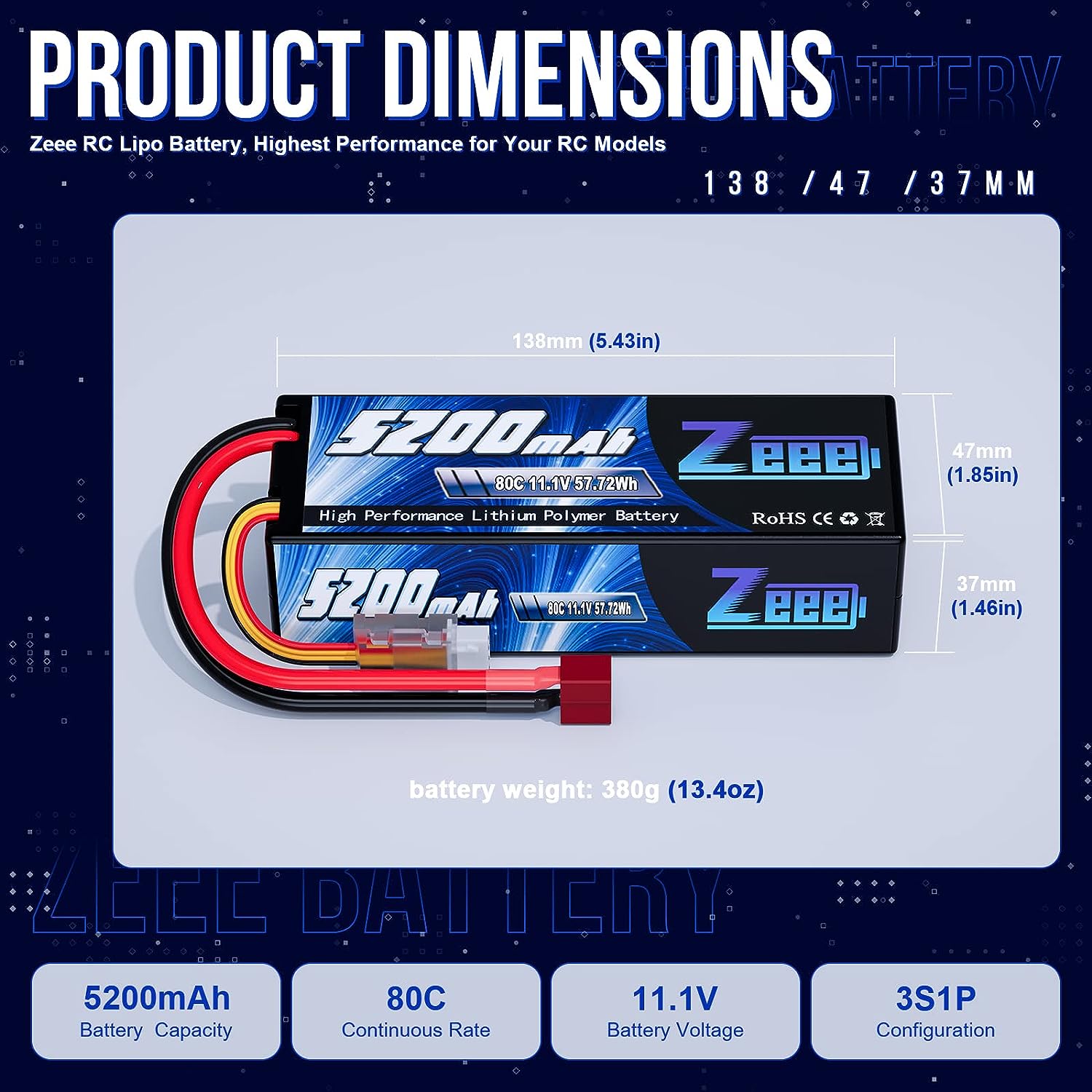 1/2pcs Zeee 3S 5200mAh Lipo Ba - Drone Battery 3S recensie en prijs