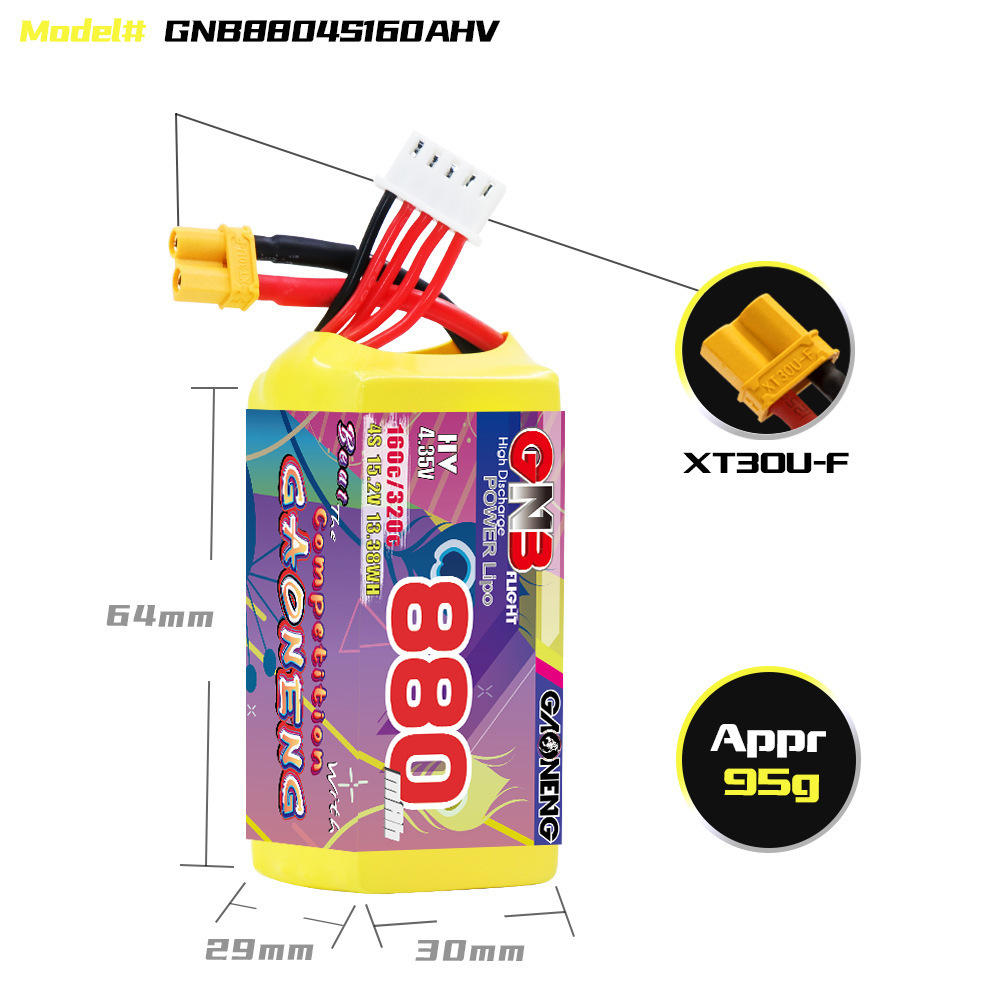 GNB 4S 880mAh 15.2V 160C/320C  - Drone Battery 4S recensie en prijs