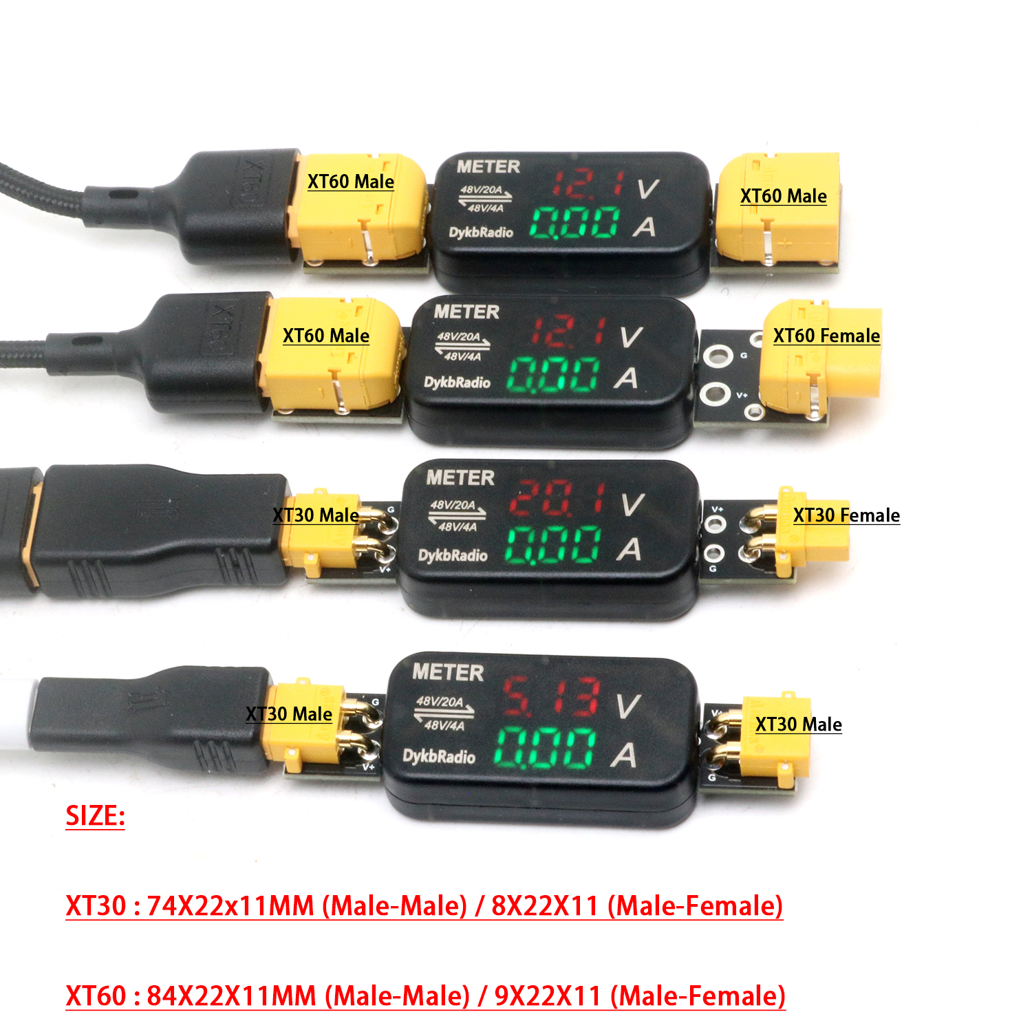 XT30/XT60 20A/4A DC Voltage Cu - Drone Battery Voltage Checker recensie en prijs