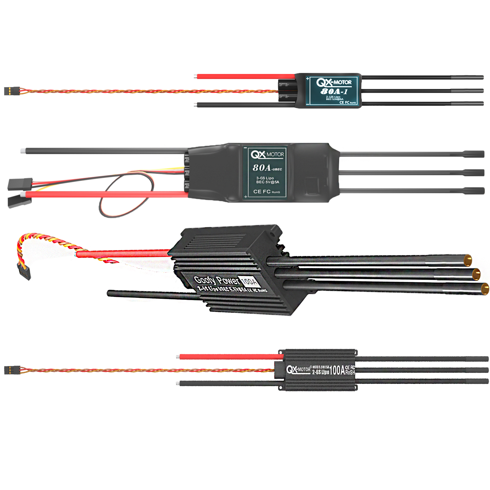 QX-MOTOR Brushless ESC series  - Drone Battery Plate recensie en prijs