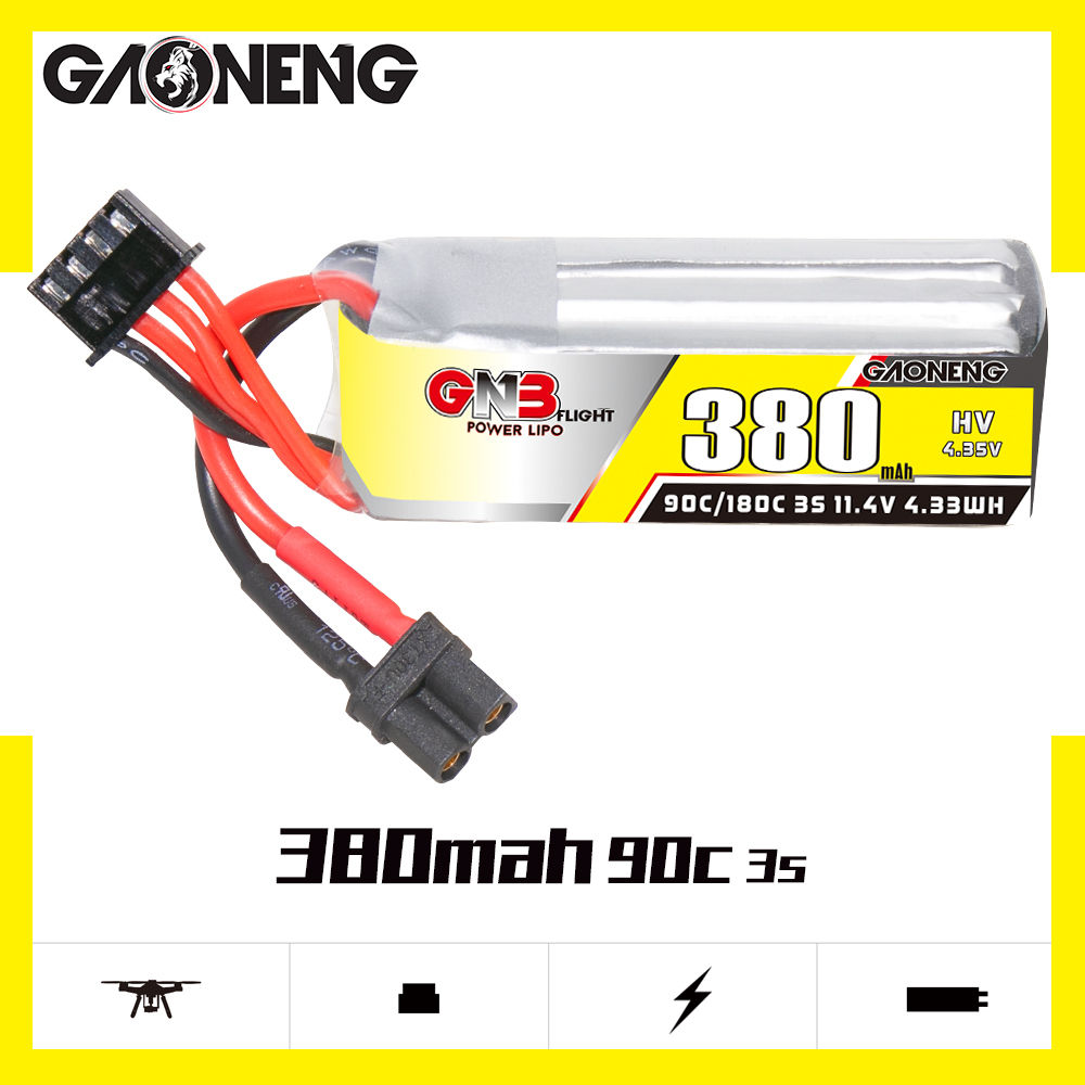 GNB GAONENG 3S 11.4V HV 380mah - Drone Battery High Voltage recensie en prijs
