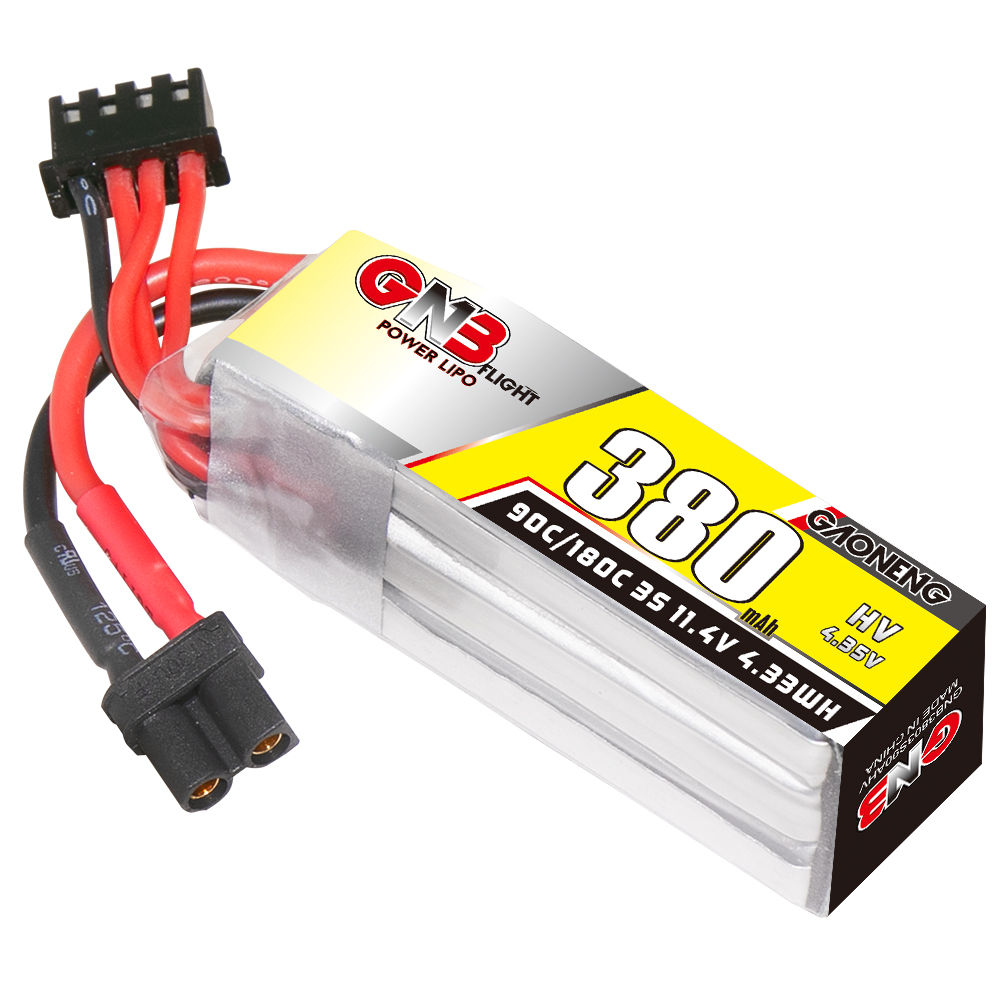 GNB GAONENG 3S 11.4V HV 380mah - Drone Battery High Voltage recensie en prijs