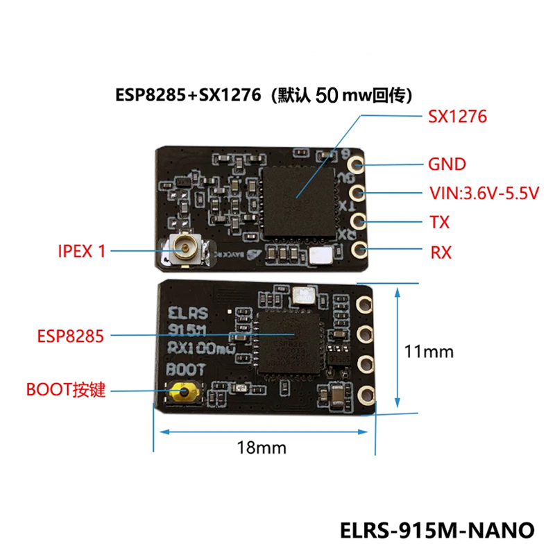 BAYCK ELRS 900MHz 915MHz NANO  - Drone Battery Plate recensie en prijs