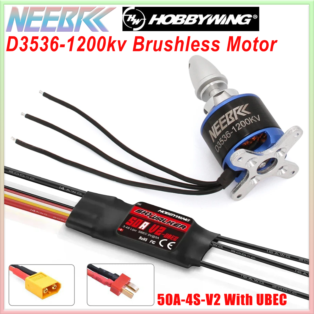 3536 1200KV Brushless Motor 2- - Drone Battery 4S recensie en prijs