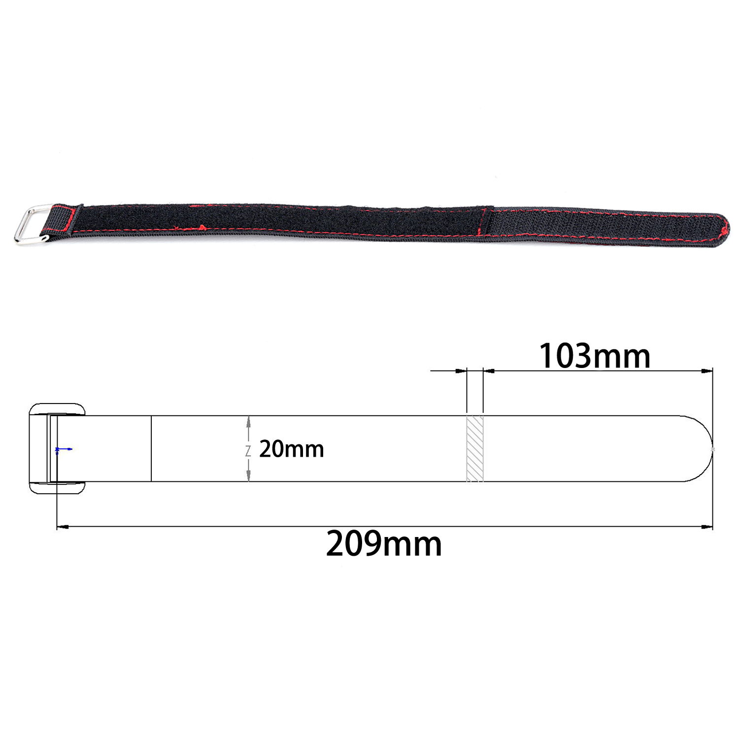 TCRC 2PCS 20x300MM Kevlar Stit - Drone Battery Strap recensie en prijs