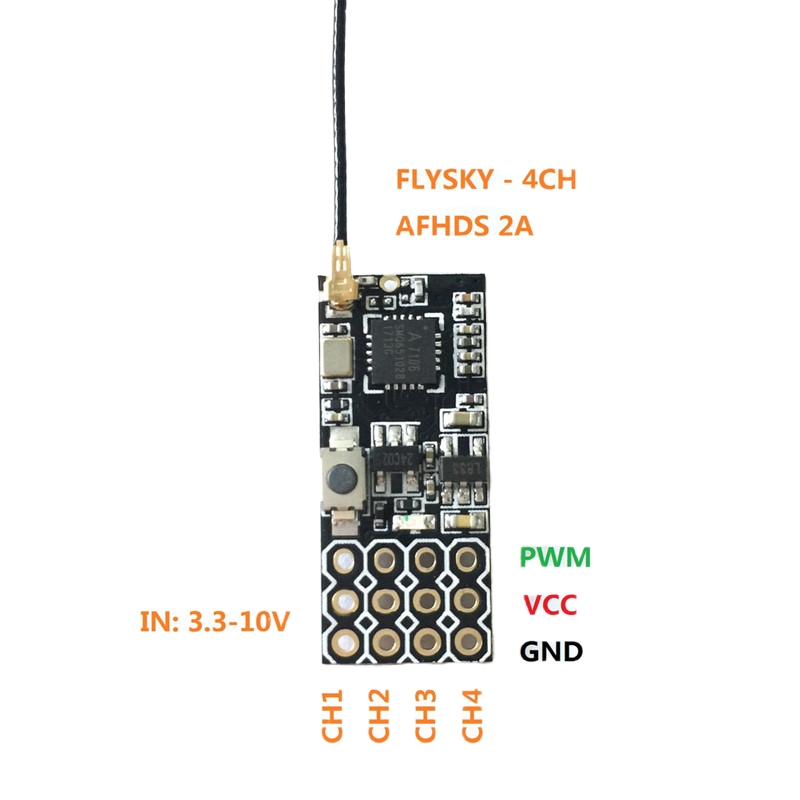 Flysky FS2A Mini Receiver 4CH  - Drone Battery Plate recensie en prijs