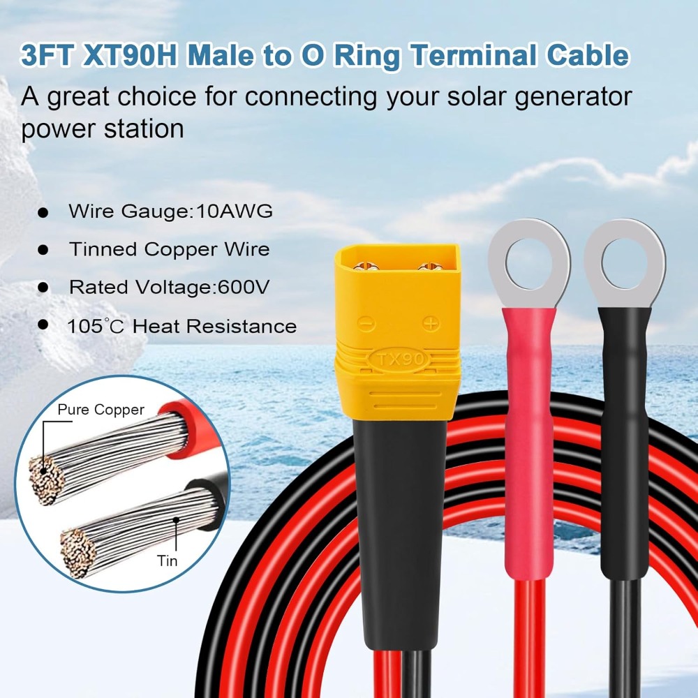 XT90 to O Ring Terminal Cable  - Drone Battery Connector recensie en prijs