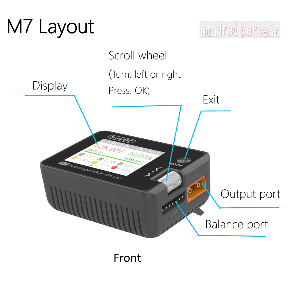 ToolkitRC M7 Charger Intellige - Drone Battery Voltage Checker recensie en prijs