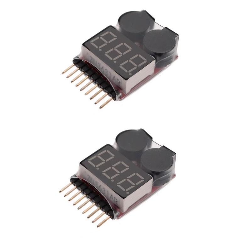 2Pcs 1S-8S LiPo Battery Voltag - Drone Battery Voltage Checker recensie en prijs