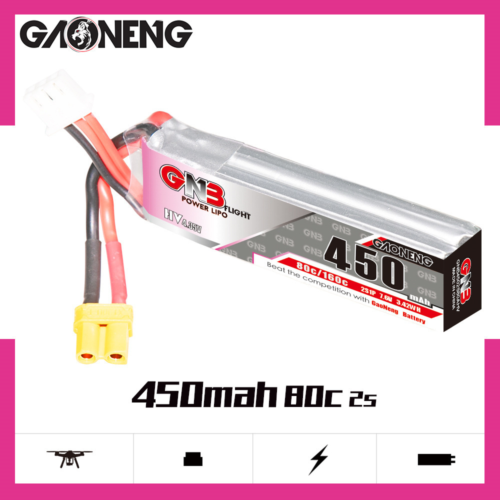 GNB LiPo Battery HV 2S 7.6V 45 - Drone Battery Plate recensie en prijs