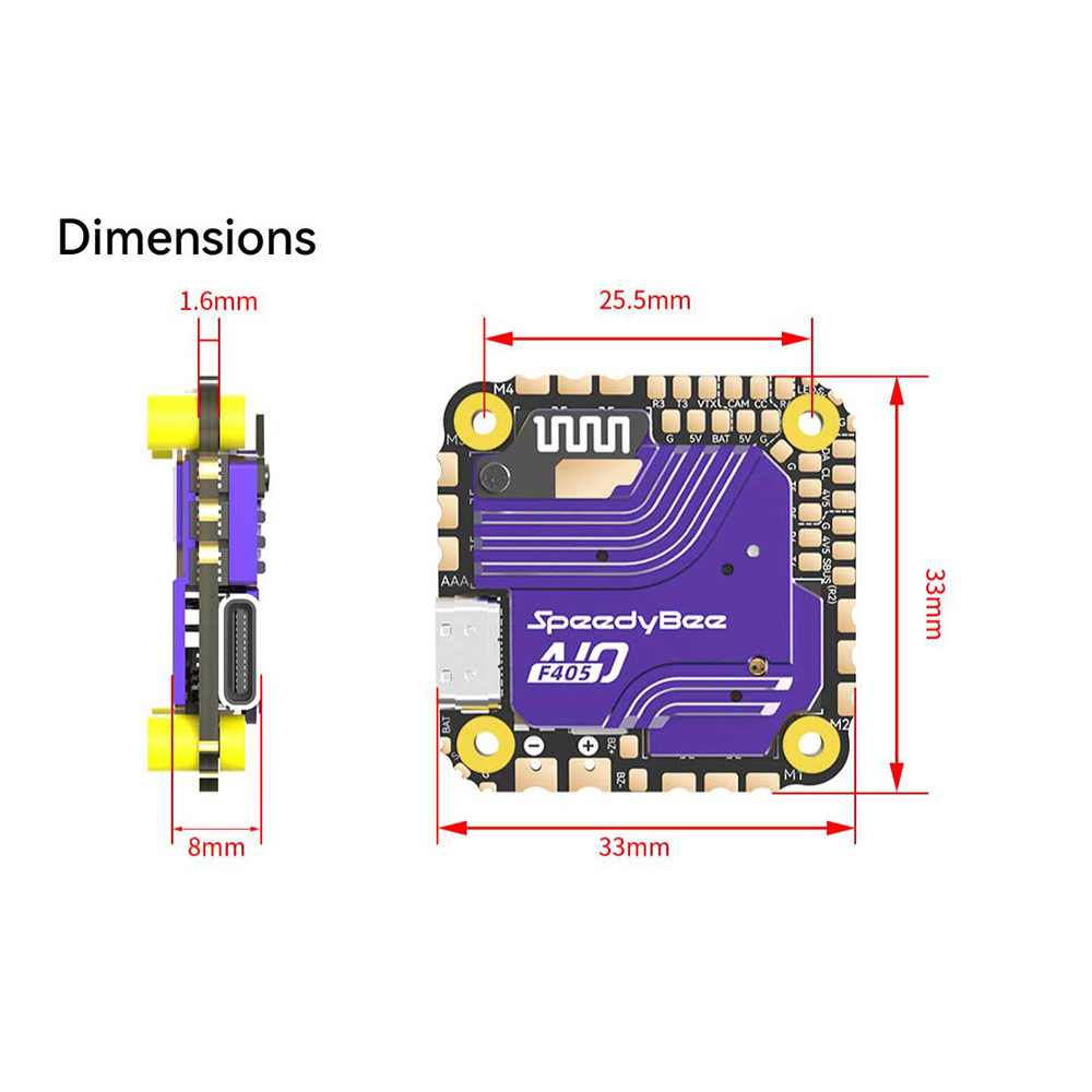 SpeedyBee F405 A10 40A Flight  - Drone Battery 3S recensie en prijs