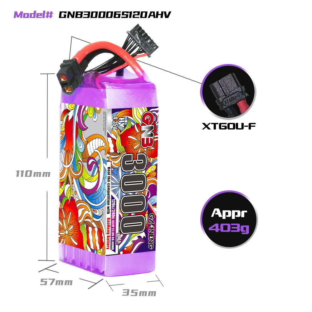 Original GNB HV 6S 22.8V 3000m - Drone Battery 6S recensie en prijs