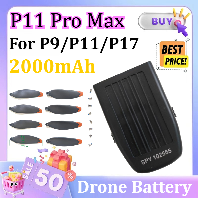 2000mAh P11 Pro Max Drone SPY  - Drone Battery Li-Ion recensie en prijs