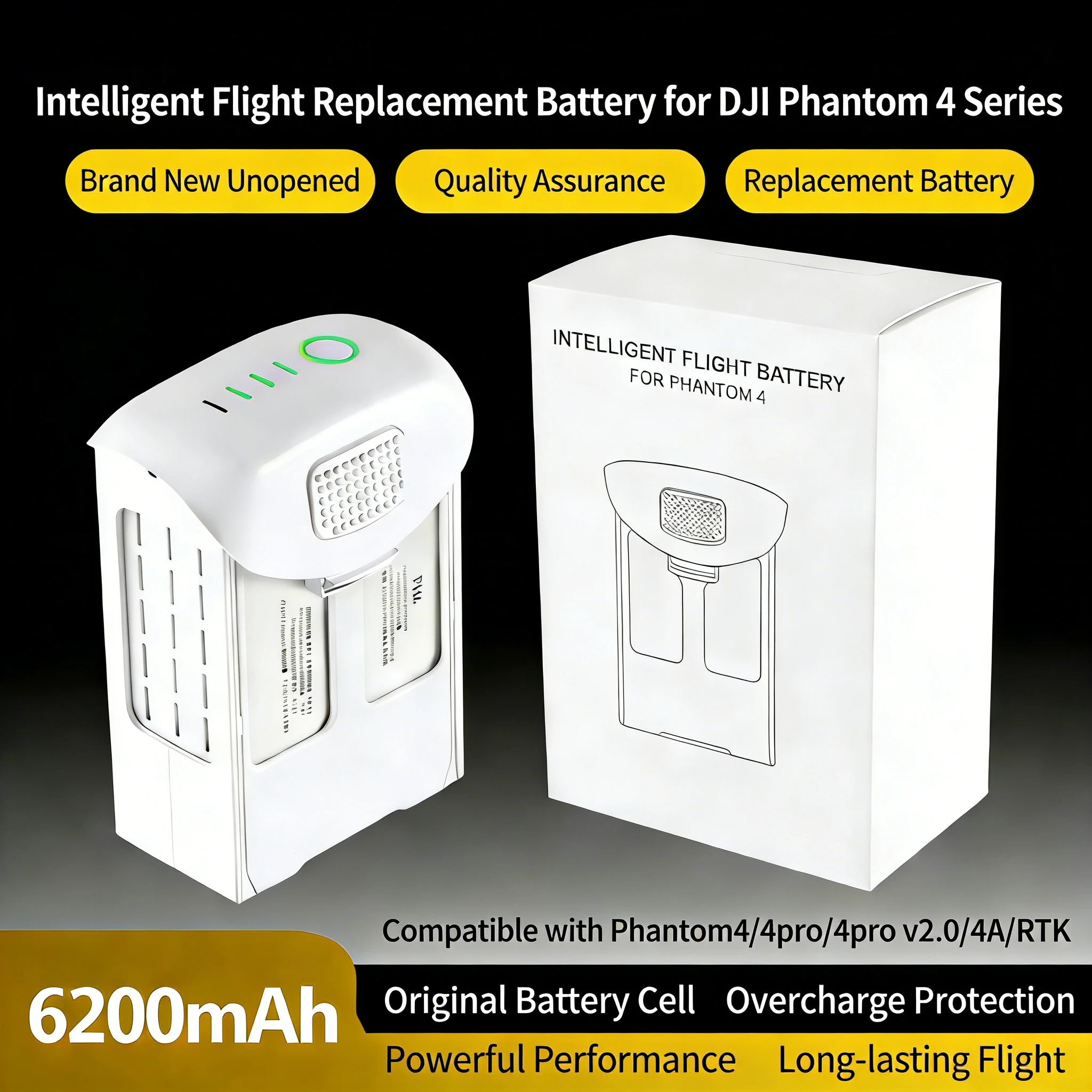 New Phantom 4 battery 6200mah  - Drone Battery Li-Ion recensie en prijs