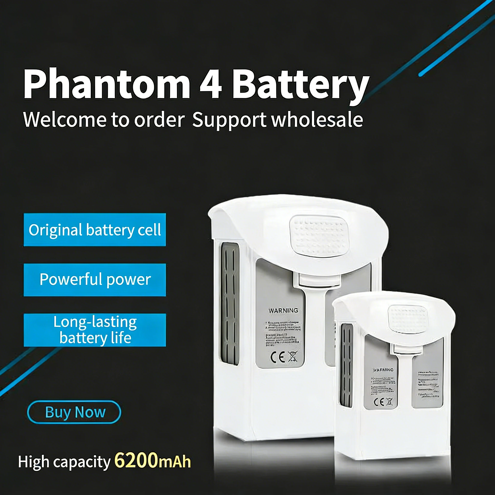 New Phantom 4 battery 6200mah  - Drone Battery Li-Ion recensie en prijs